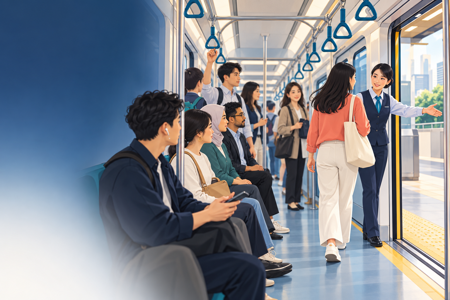电车痴汉公共交通安全与站务求助教育场景